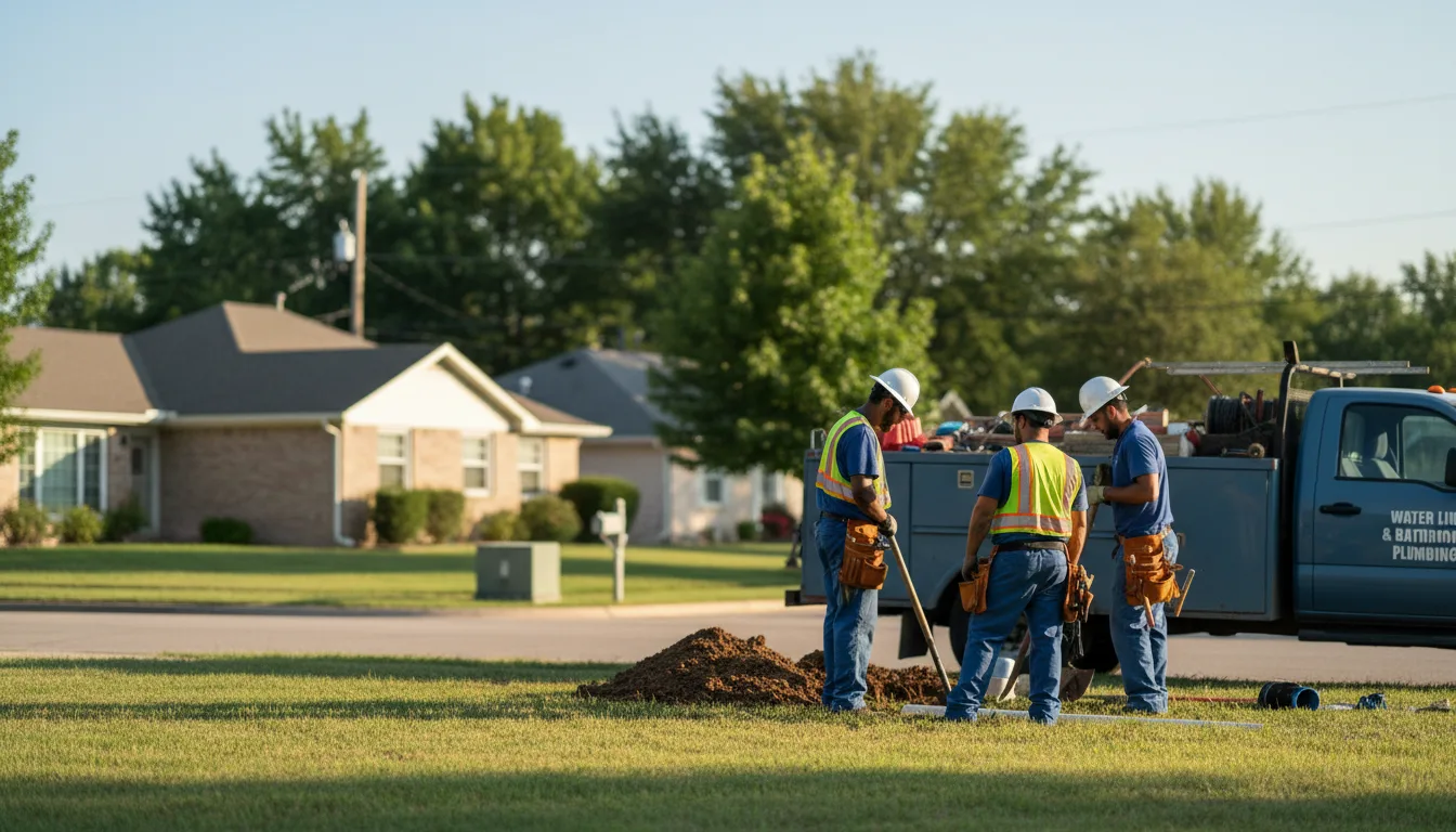 Residential water line and bathroom plumbing service in Brownsville, KY